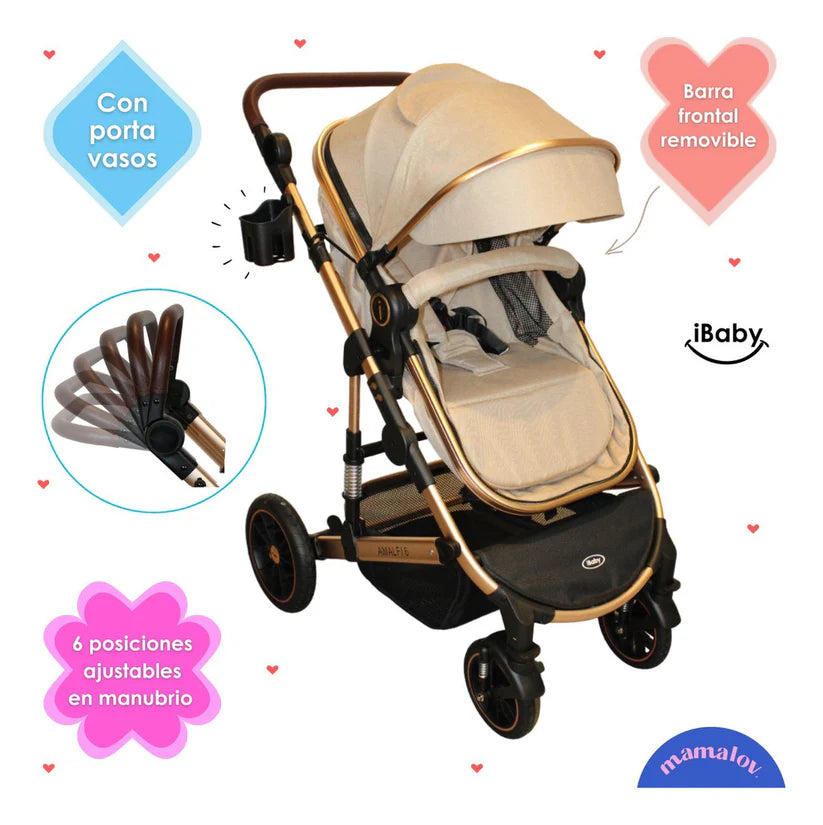 Carriola Amalfi 6 en 1 iBaby – Travel System Premium