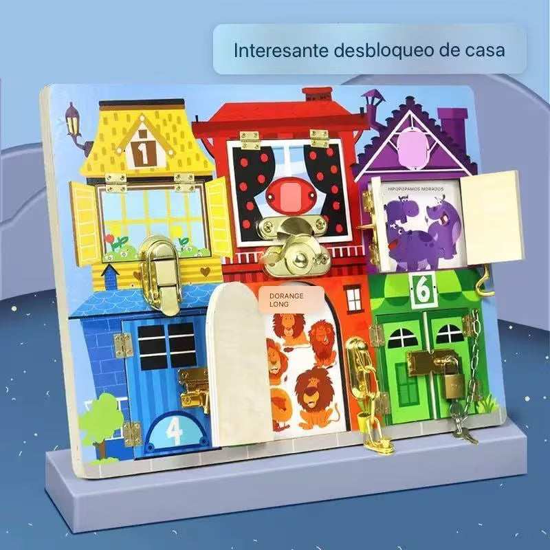 Tablero de Cerraduras – Busy Board Casas Interactivas Montessori