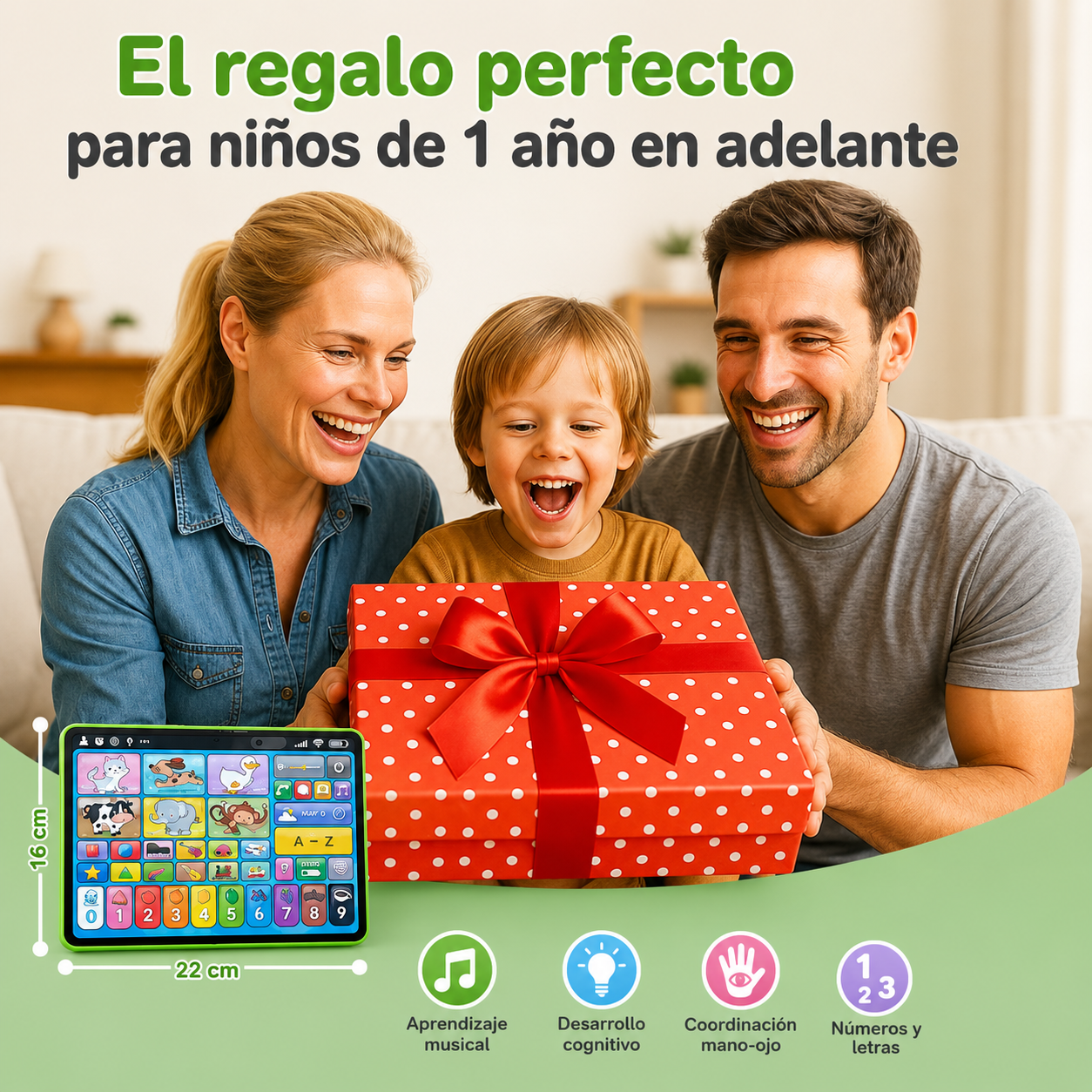 Tableta de Aprendizaje Trilingüe – Español, Inglés y Francés
