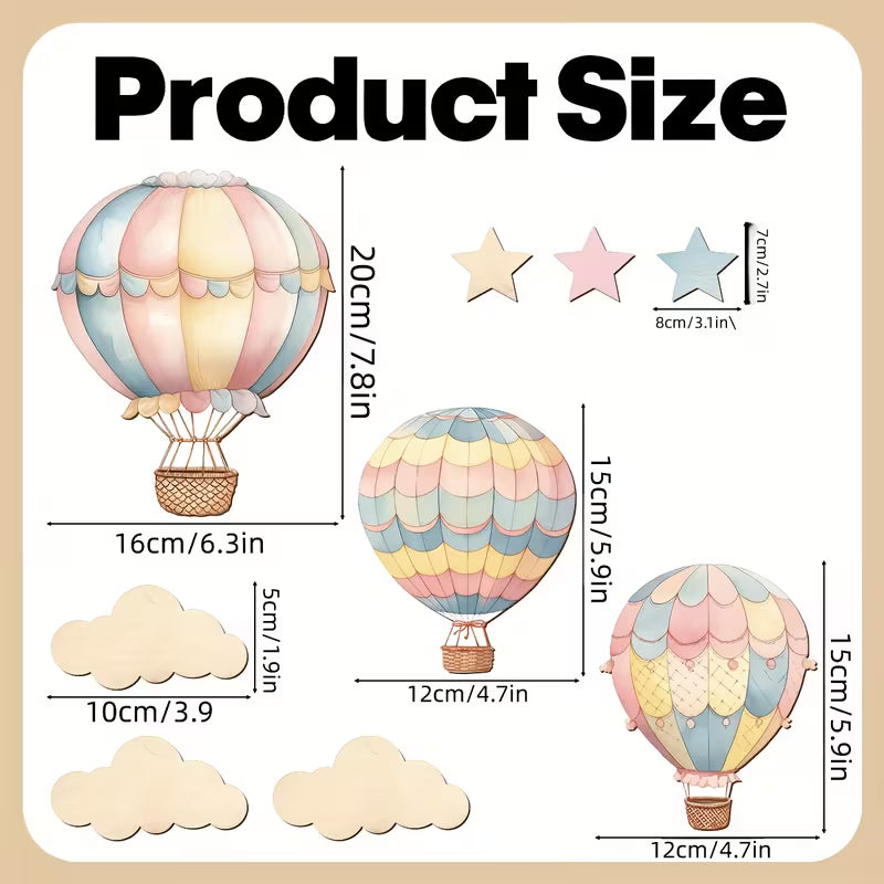 Globos Aerostáticos Rosa – Decoración de pared infantil