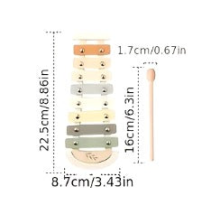 Xilófono Montessori de Madera 8 Tonos – Primer Instrumento Infantil