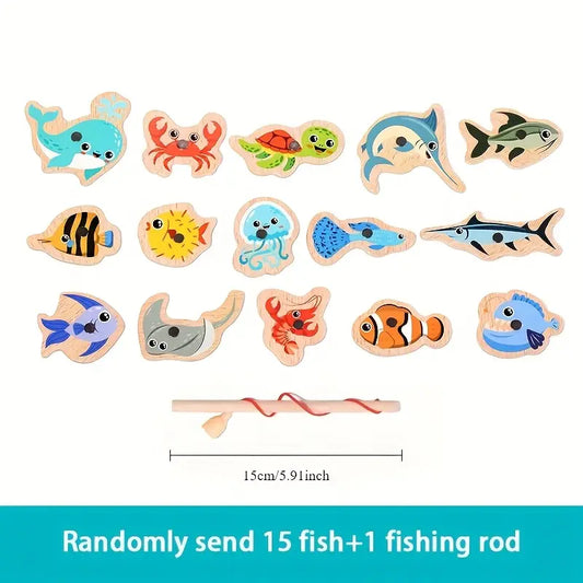 Juego de Pesca Magnética Infantil  "Magnetic Ocean Adventure"